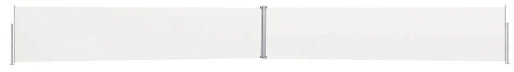 vidaXL Toldo lateral retrátil 140x1200 cm cor creme