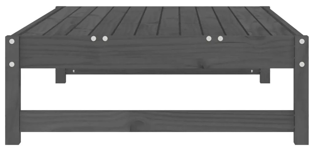 Apoio de pés para jardim 120x80 cm pinho maciço cinzento