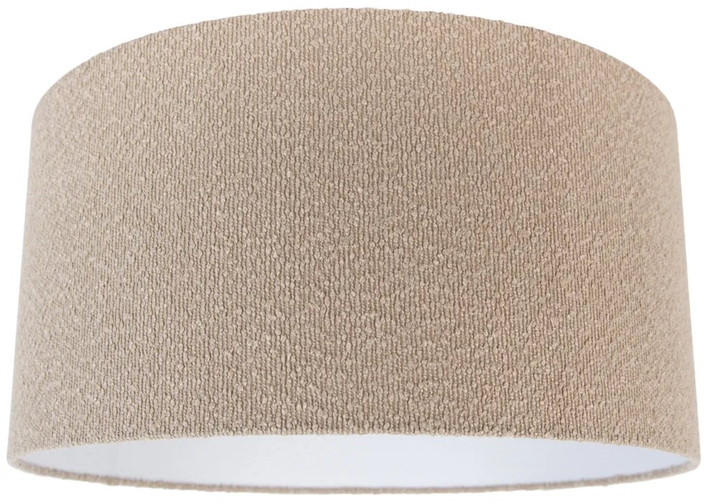 Abajur de tecido bege com tecido de pelúcia 50/50/25 Moderno