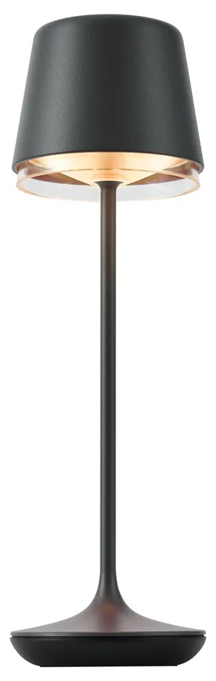 Candeeiro de mesa preto Incl. LED IP65 Recarregável com estação de carregamento - Treble