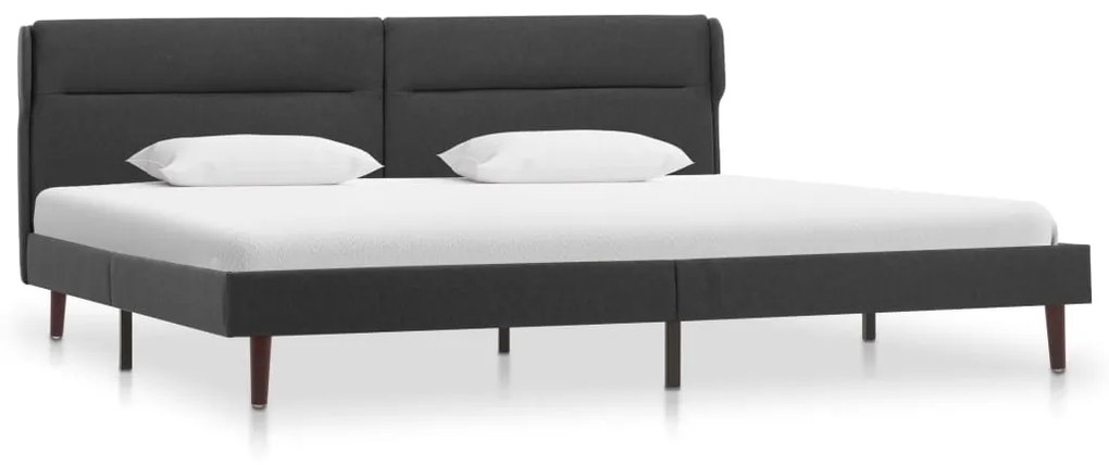 Estrutura de cama em tecido 180x200 cm cinzento-escuro