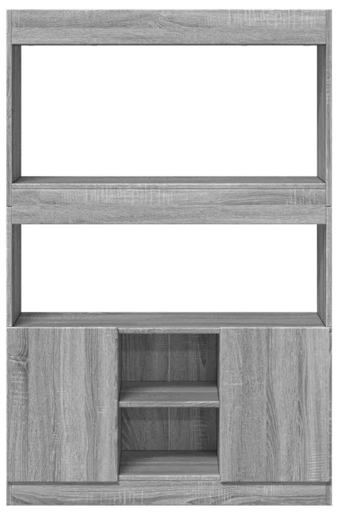 Armário alto 92x33x140 cm derivados de madeira cinzento sonoma