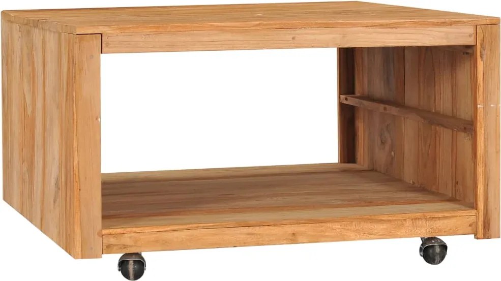 vidaXL Mesa de centro 80x80x40 cm teca maciça