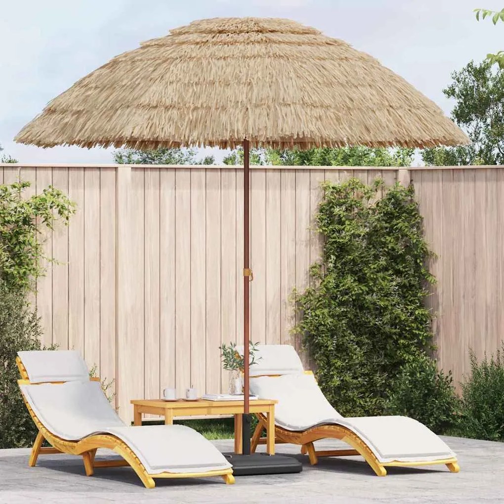 vidaXL Parasol de Praia Castanho Ø 265 x 267 cm Aço