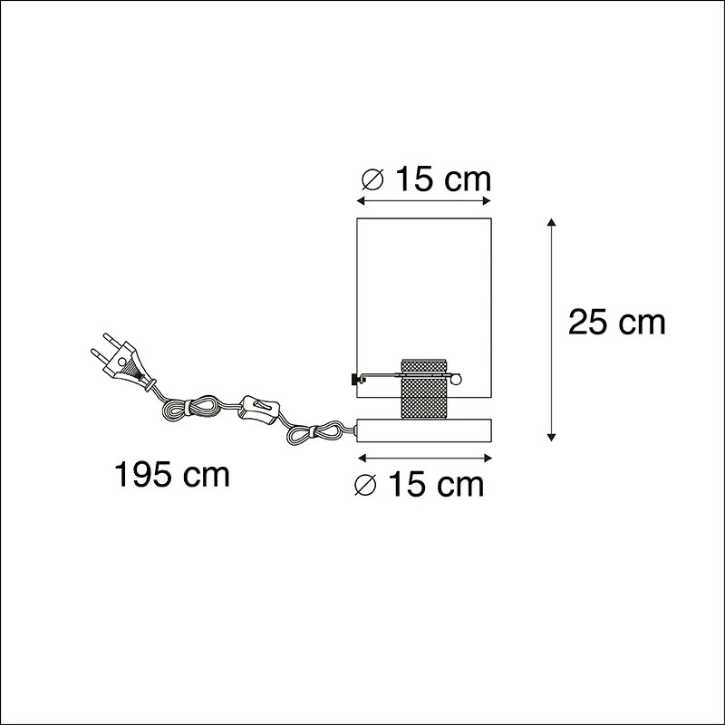 Candeeiro de mesa escandinavo bronze com vidro - Dome Moderno