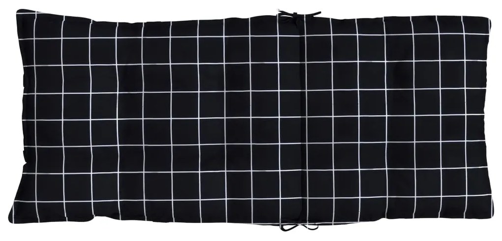 Almofadões cadeira encosto alto 2pcs tecido oxford xadrez preto