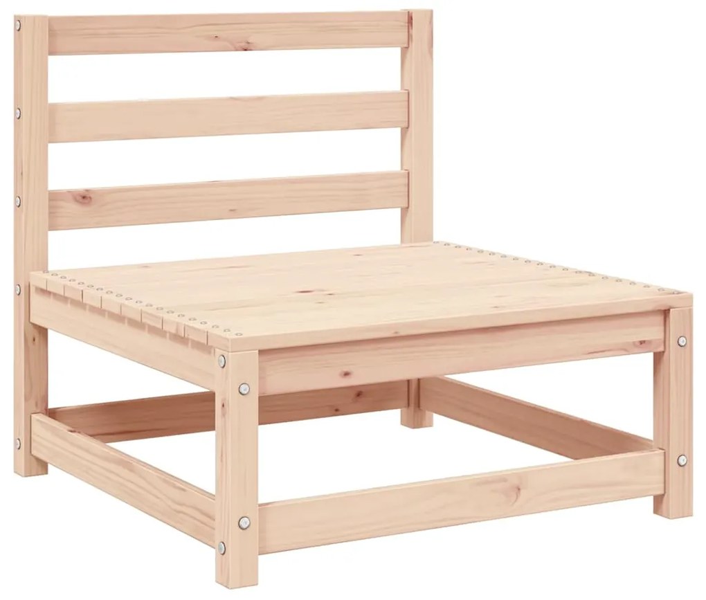 3 pcs conjunto lounge de jardim pinho maciço