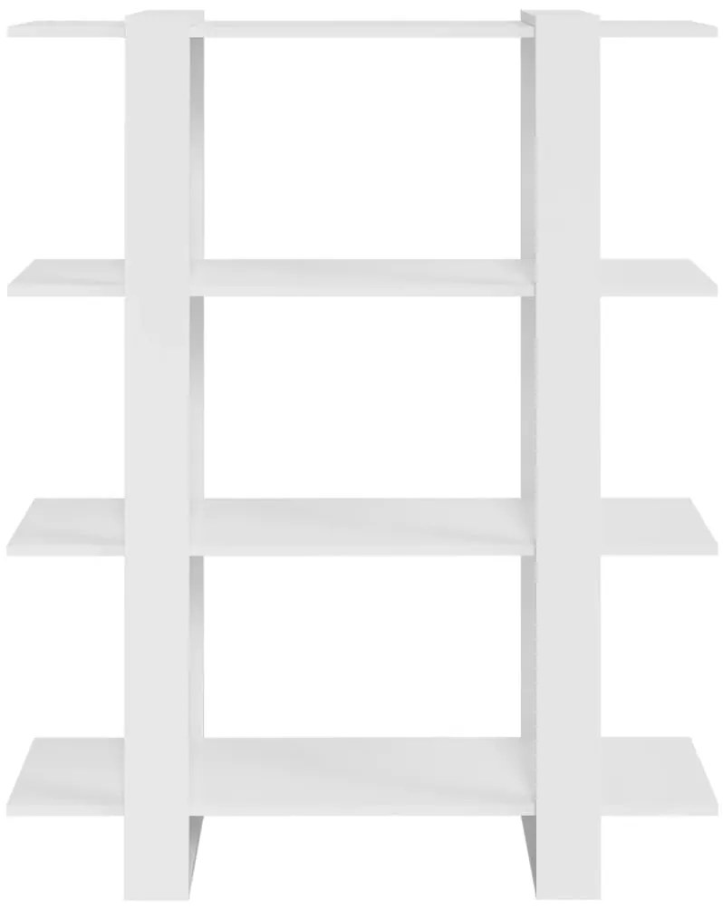 Estante/divisória 100x30x123,5 cm branco brilhante