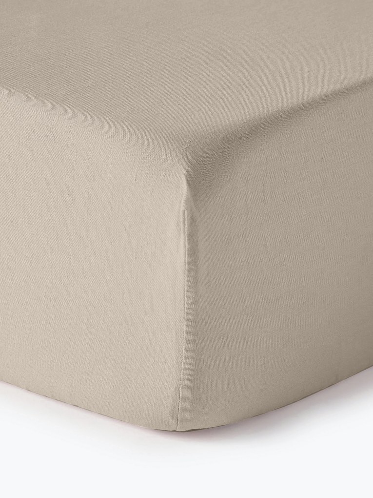 Lençol em linho lavado com elástico para boxspring Airy