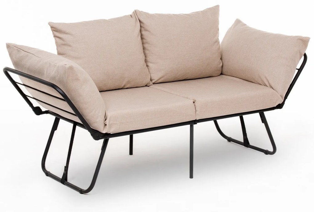 Sofá-Cama de 2 Lugares Viper – Creme – 150x78x60 cm