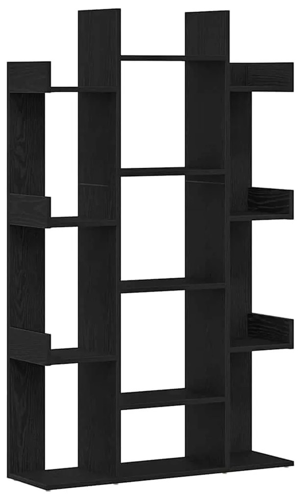 Estante de Livros vidaXL Preta em Carvalho 86x25,5x140 cm em Madeira d
