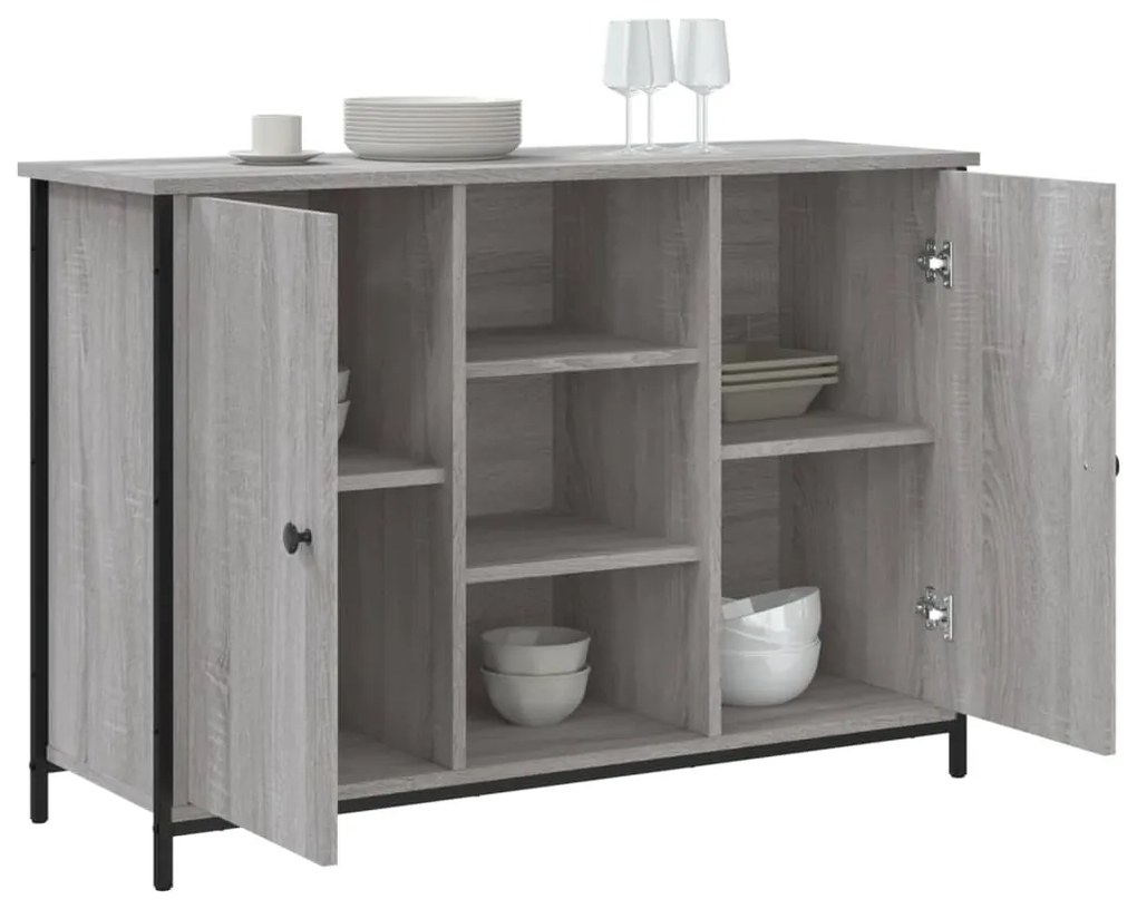 Aparador 100x35x70 cm derivados de madeira cinzento sonoma