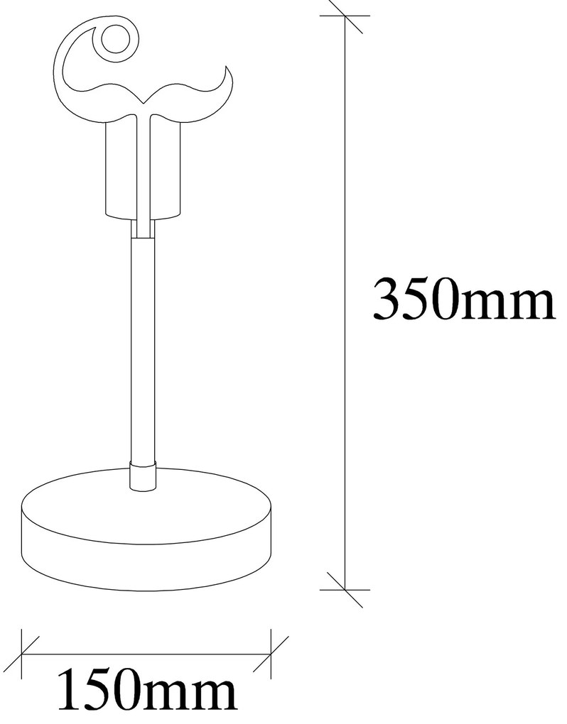 Candeeiro de Mesa Beami – Nogueira e Preto – 15 x 15 cm, Altura 35 cm