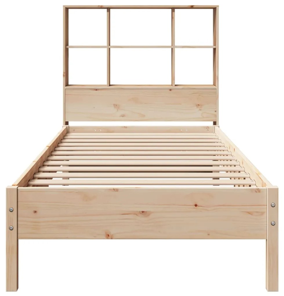Cama com estante sem colchão 90x200 cm pinho maciço
