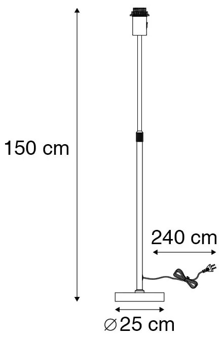 Candeeiro de pé em aço ajustável - Parte