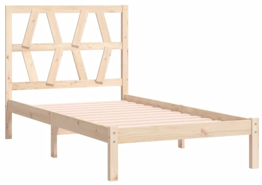 Estrutura de cama 90 x 200 cm pinho maciço