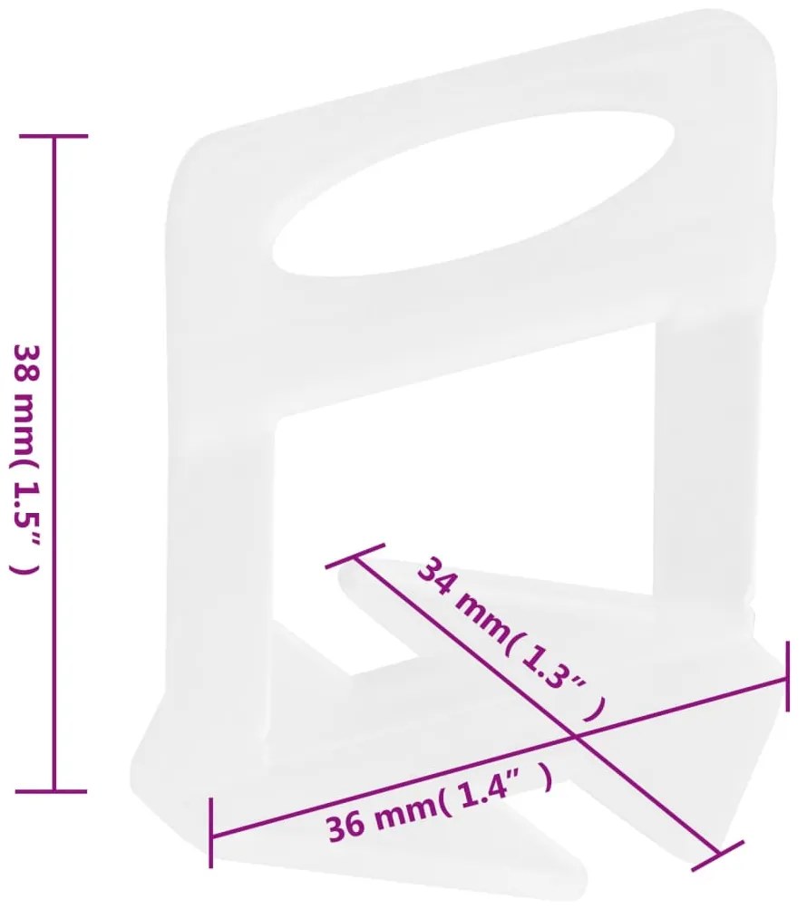 Sistema nivelação de ladrilhos 500 cunhas 2500 niveladores 2 mm