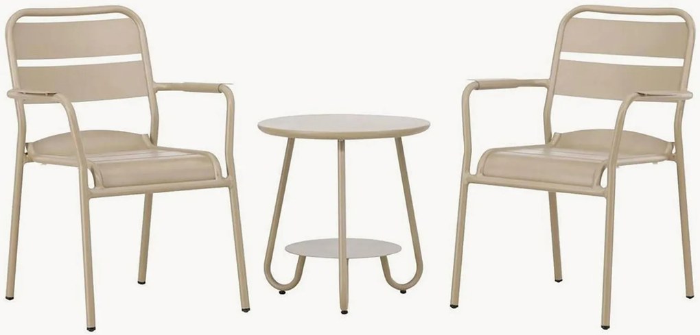 Conjunto de jantar bistrô para jardim Faro, conjunto de 3