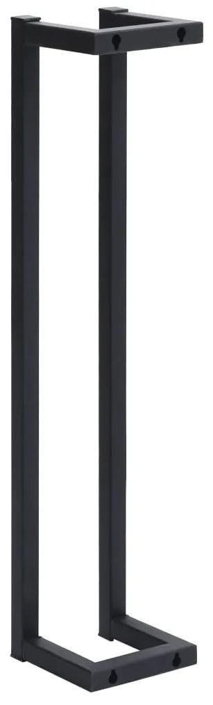 Toalheiro 12,5x12,5x60 cm ferro preto