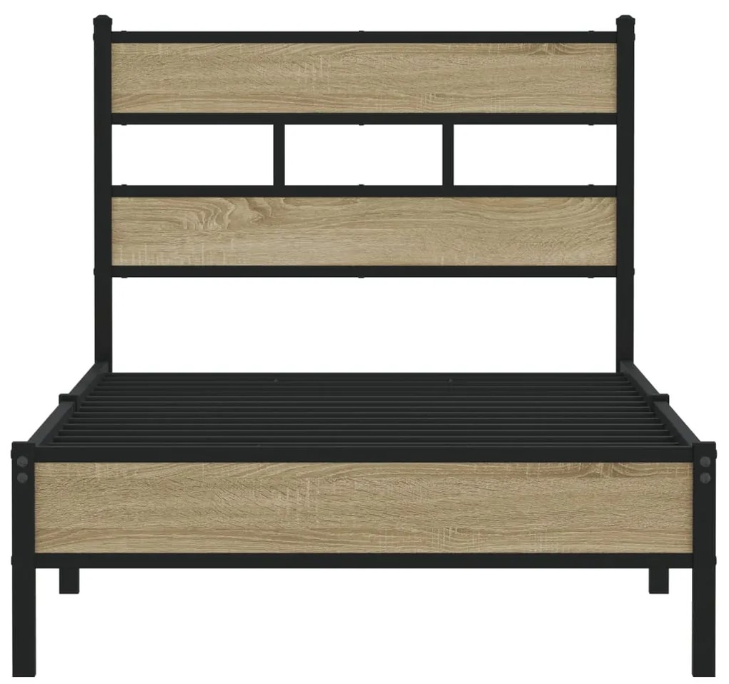Estrutura cama s/ colchão derivados de madeira carvalho sonoma