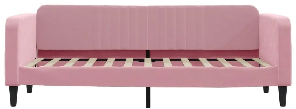 Sofá-cama 80x200 cm veludo rosa