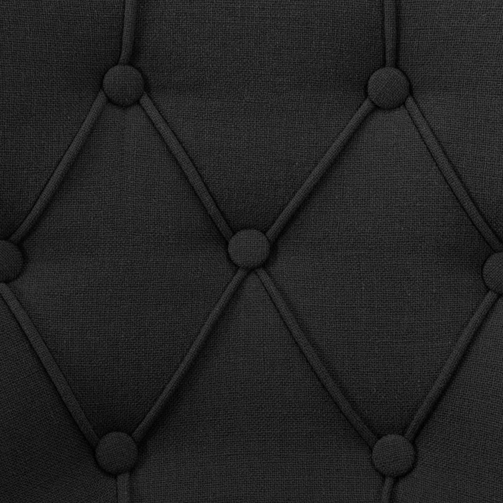 Cadeiras de jantar 6 pcs tecido preto