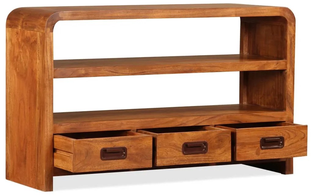 Móvel de TV madeira de acácia maciça 90x30x55 cm