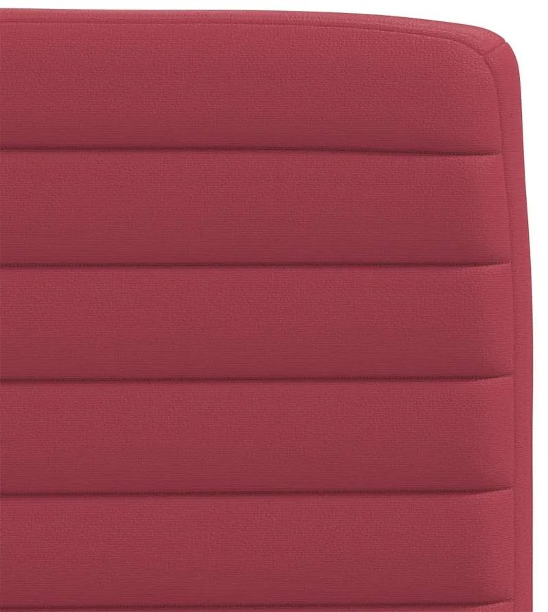 Cadeiras de jantar 2 pcs couro artificial vermelho-tinto