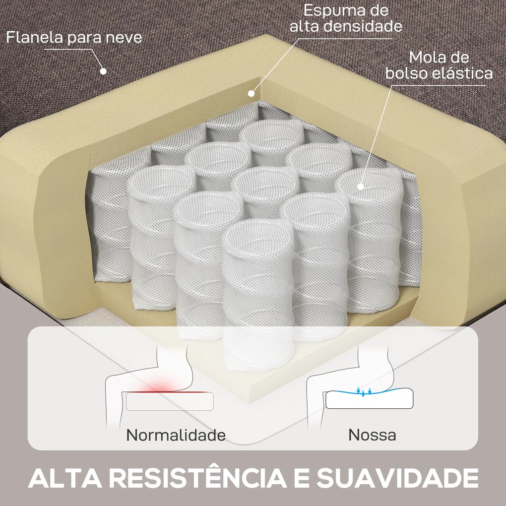 Poltrona de Sala de Estar Poltrona Moderna para Dormitório com Pés de Madeira Poltrona Individual 74x86x102 cm Castanho