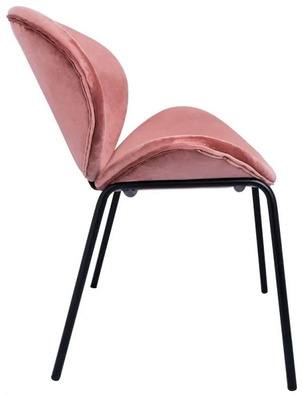 Pack 6 Cadeiras Suki Veludo - Rosa claro