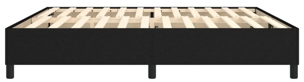 Estrutura de cama sem colchão 200x200 cm tecido preto