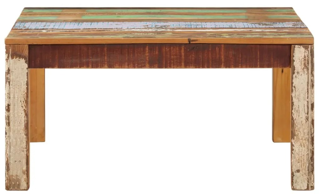 Mesa de centro 80x80x40 cm madeira recuperada maciça