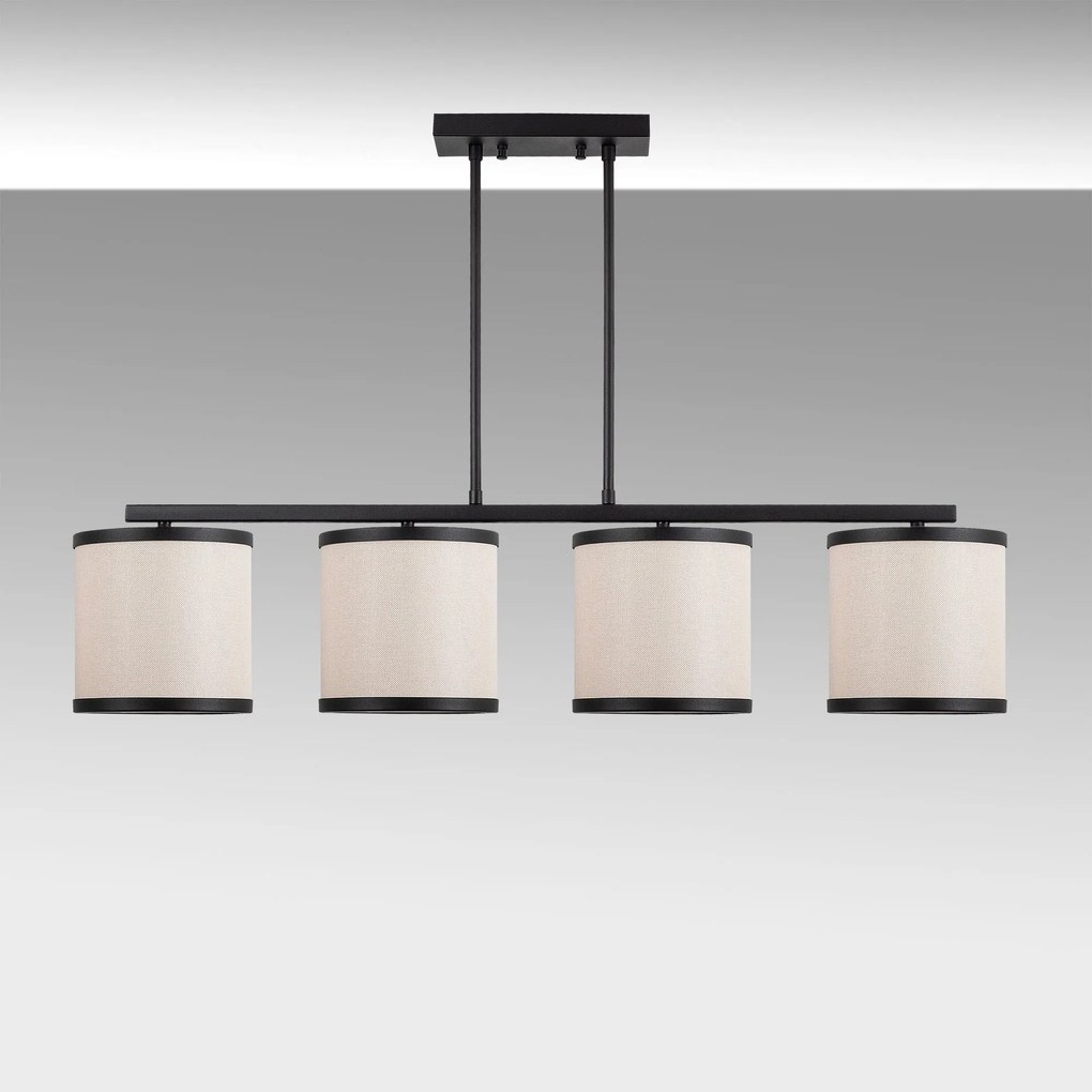Candeeiro de Teto Way – Preto e Branco – 107 x 20 x 68 cm