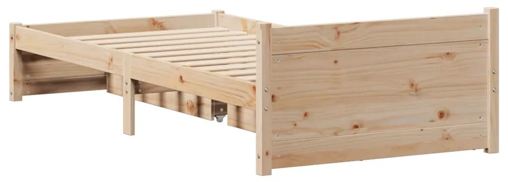 Cama sem colchão 90x190 cm madeira de pinho maciça