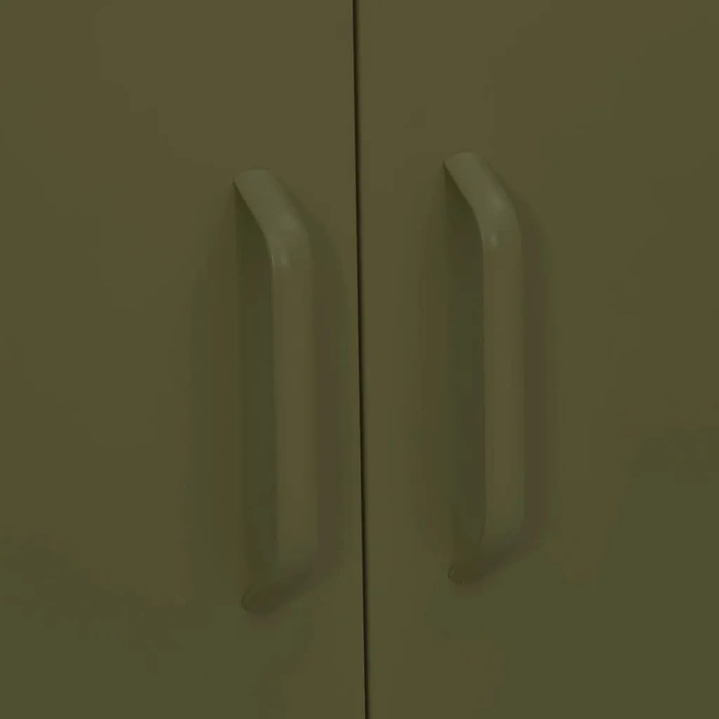Armário de arrumação aço 80x35x101,5 cm verde-azeitona