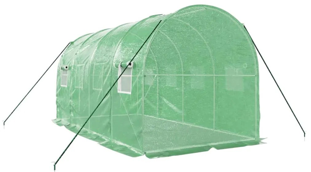 Estufa com estrutura de aço 8 m² 4x2x2 m verde