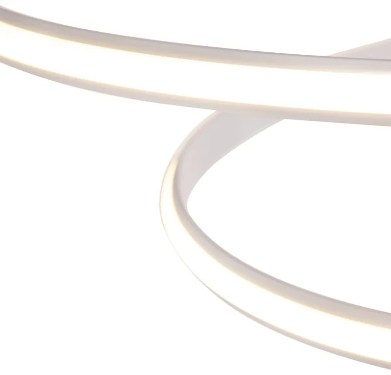 Candeeiro de suspensão moderno branco 74 cm com LED regulável - Rowan Moderno