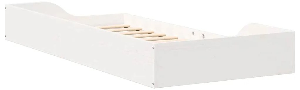 Estrutura de cama de chão Branco 80 x 200 cm