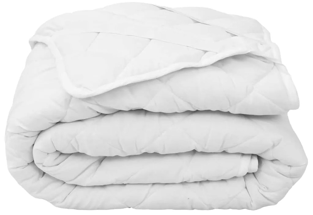 vidaXL Protetor de colchão acolchoado 120x200 cm leve branco