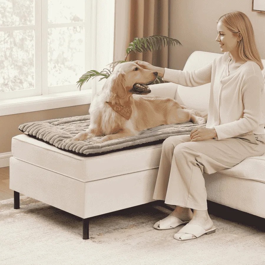 Manta para cães S 105 x 70 cm lavável na máquina Cinzento