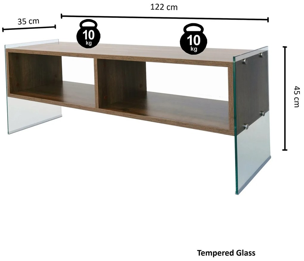 Móvel para TV TV404 – Nogueira – 120x45x35 cm