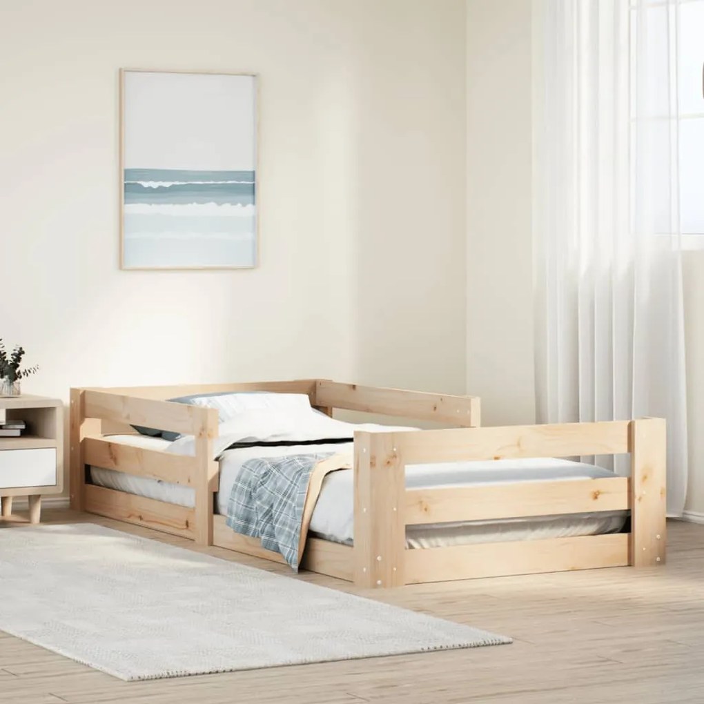 vidaXL Cama sem colchão 90x190 cm madeira de pinho maciça