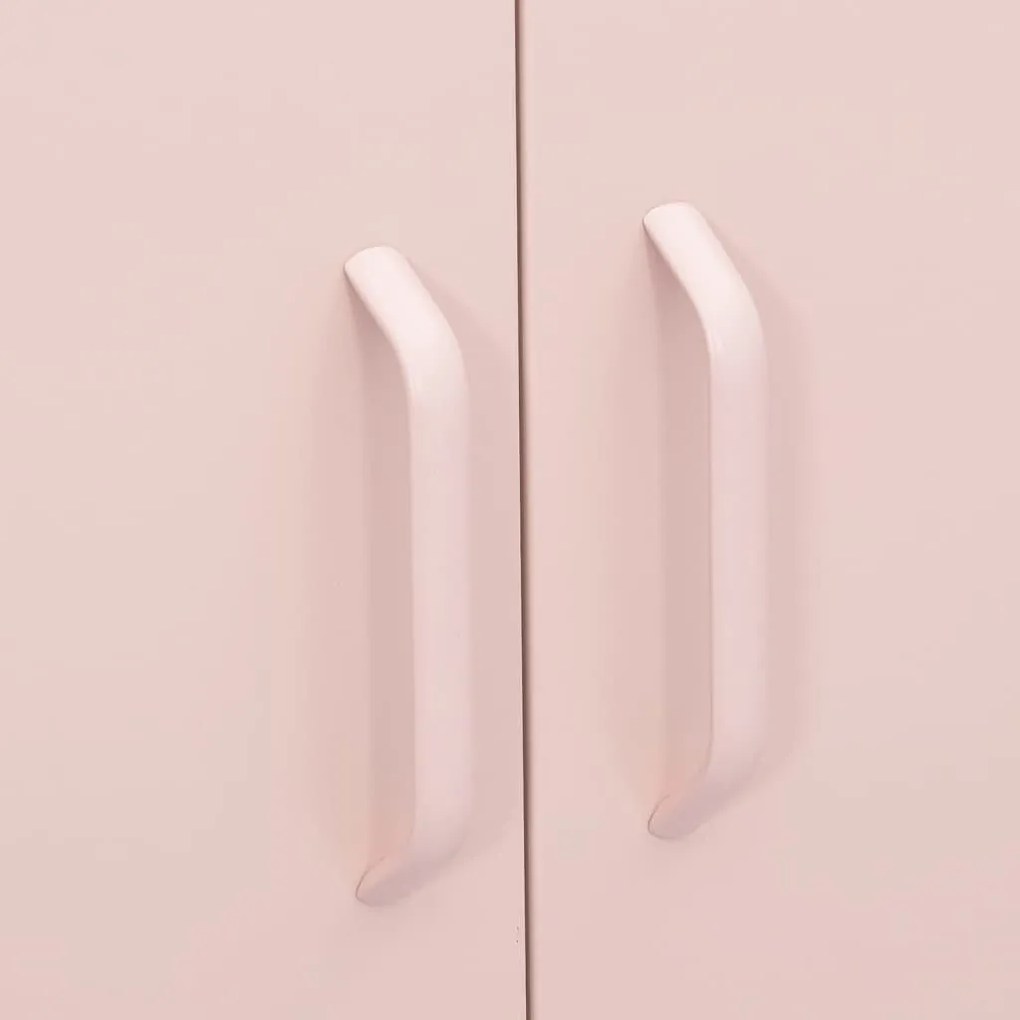 Armário de arrumação aço 80x35x101,5 cm rosa