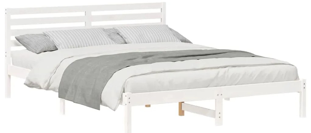 Estrutura da Cama com cabeceira Branco 160 x 220 cm