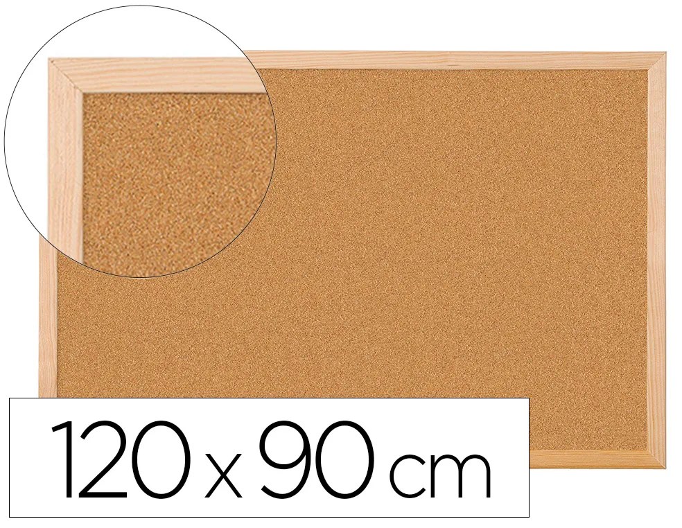 Quadro de Cortica Q-Connect com Caixilho em Madeira 1200x900mm