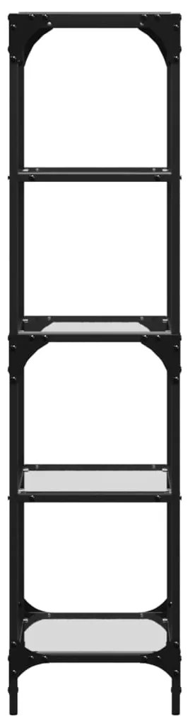 Unidade prateleiras c/ tampo vidro transparente 40x30x123cm aço
