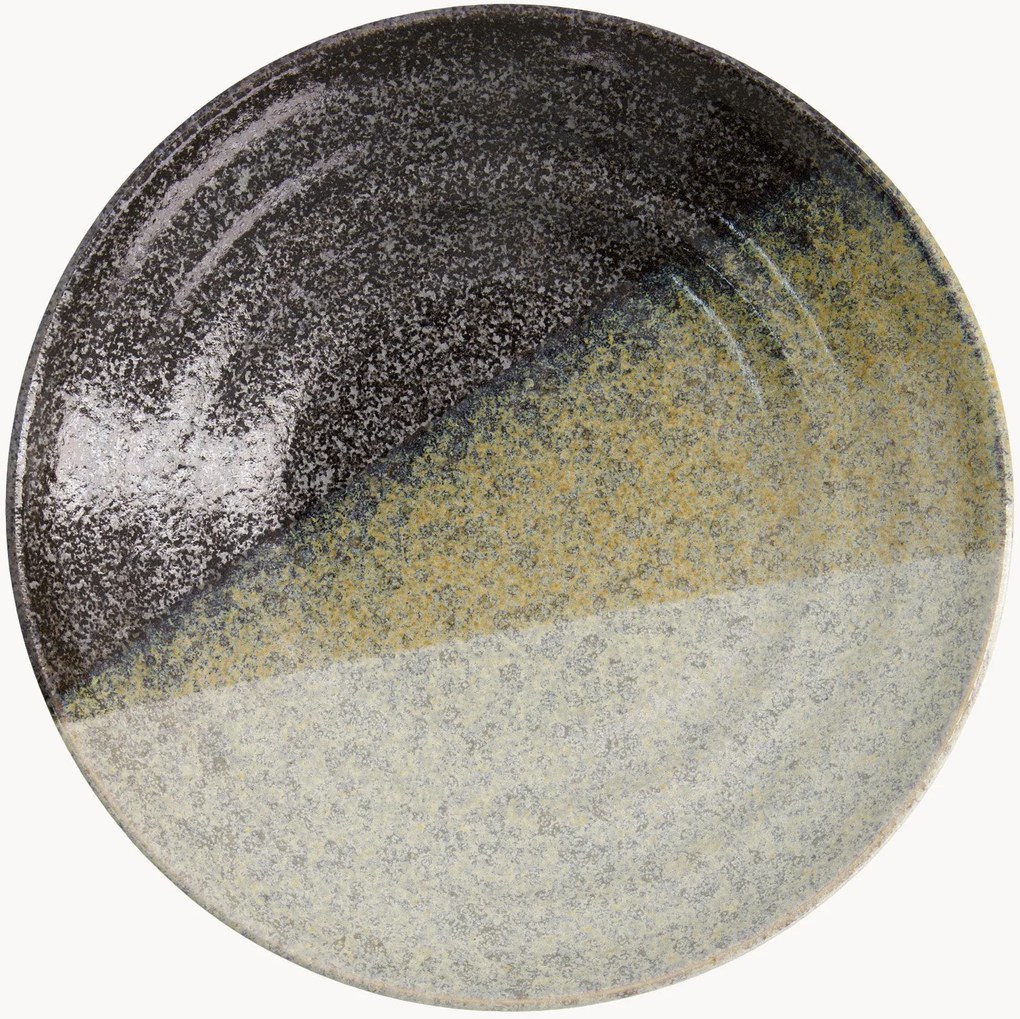 Pratos fundos em cerâmica Oboro Yamakage, conjunto de 2