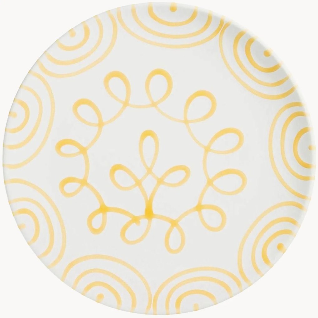 Prato de jantar artesanal Gelbgeflammt