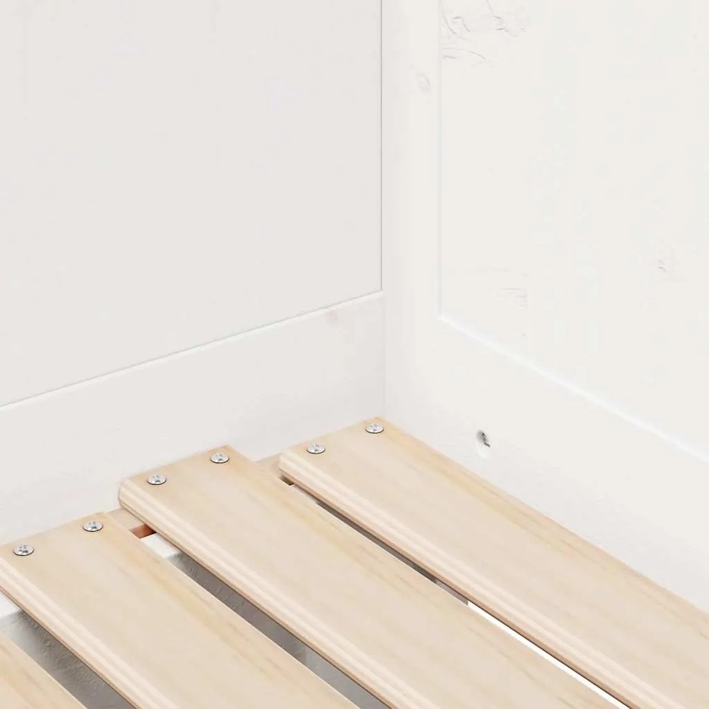 Sofá-cama com gavetão e gavetas sem colchão 90x200 cm branco