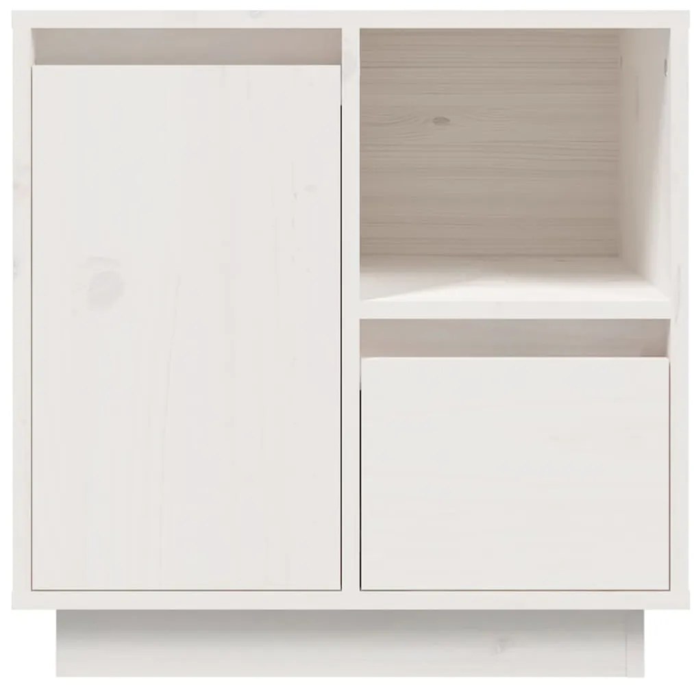 Mesas de cabeceira 2 pcs 50x34x50 cm pinho maciço branco